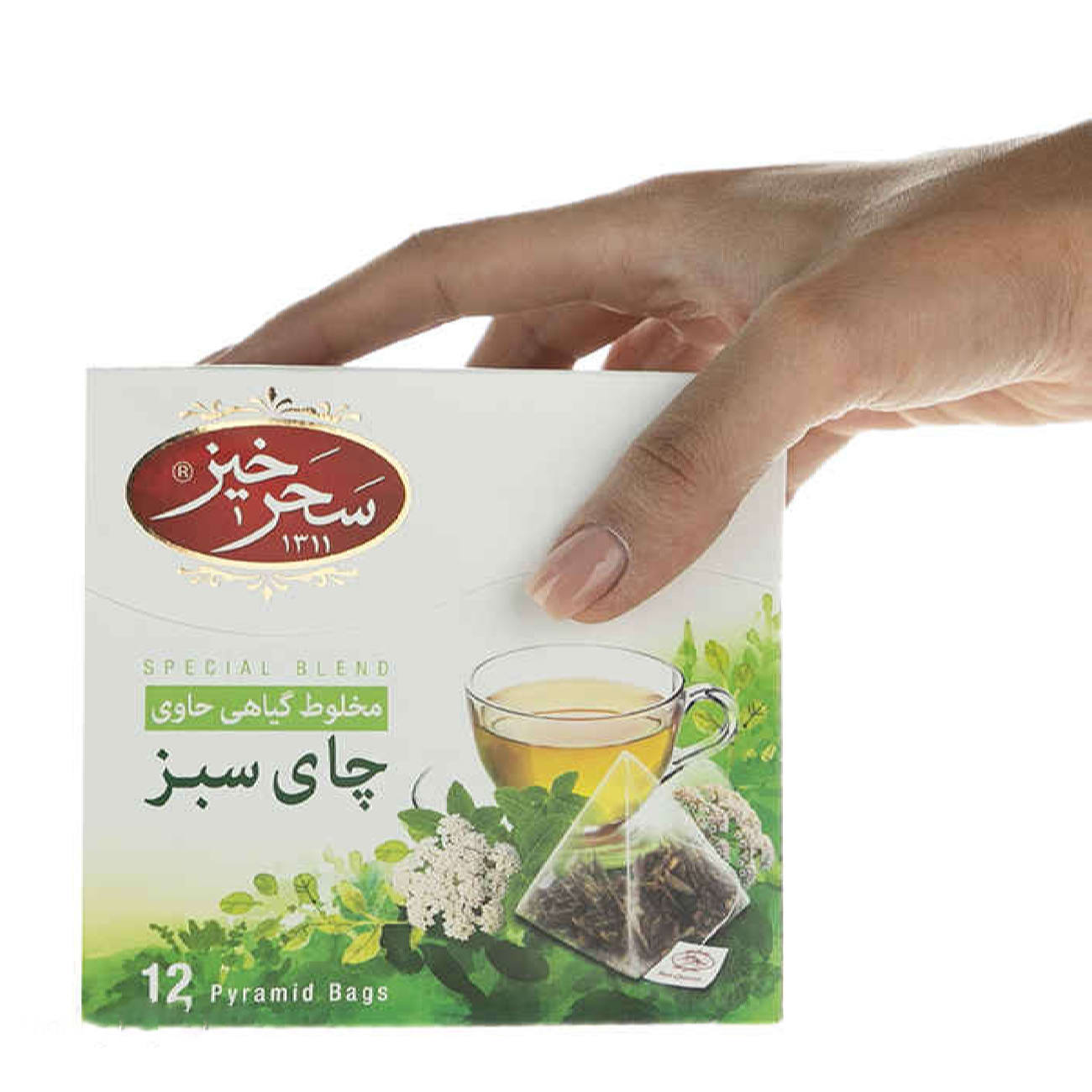 Thé Vert Aromatisé aux Herbes Mélangées Saharkhiz (7x)