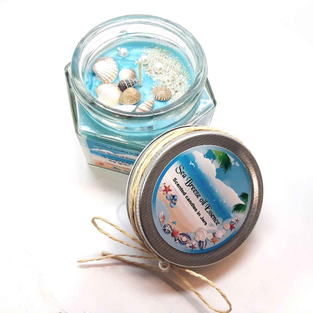Bougie Parfumée au Brise-Océan – Idéale pour les Cadeaux et la Décoration