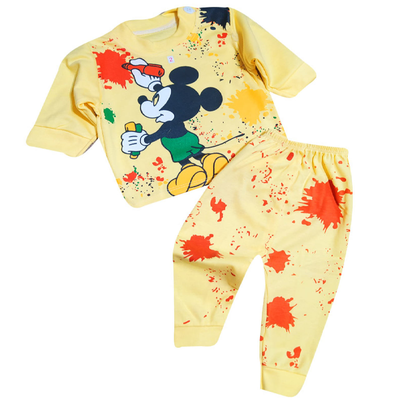 Ensemble T-shirt et pantalon pour bébé avec design Mickey Mouse