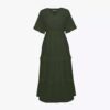 Robe à manches courtes à volants pour femmes avec décolleté en V