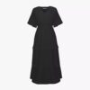 Robe à manches courtes à volants pour femmes avec décolleté en V