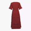 Robe à manches courtes à volants pour femmes avec décolleté en V