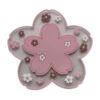 Sous-Verres en Silicone avec Motif Floral Rose 3 Pièces