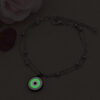 Bracelet Cheville en Acier Cheshm Nazar Modèle Phosphorescent (Version Empilée)