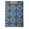 Porte-bloc traditionnel en tissu motif carrelage avec poche