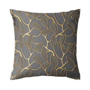 Housse de coussin en velours – Design Feuilles imprimées (Set de 2)