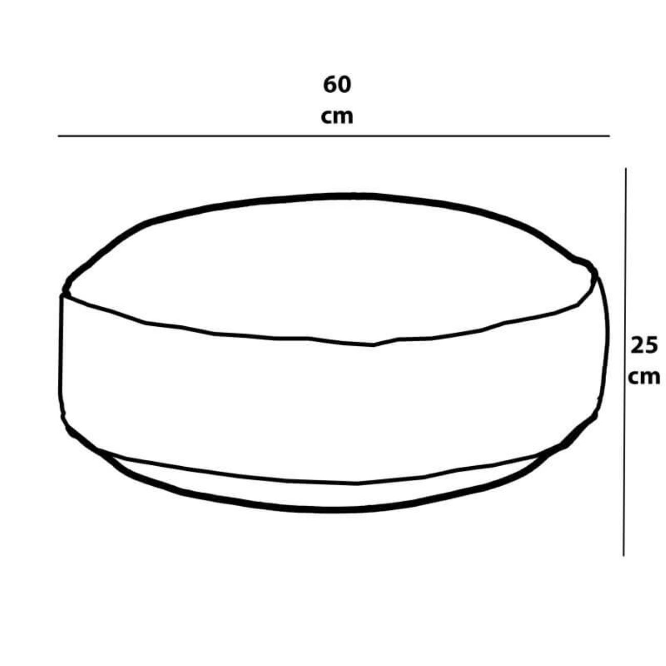 Pouf boho rond en velours inspiré de l’art persan vert