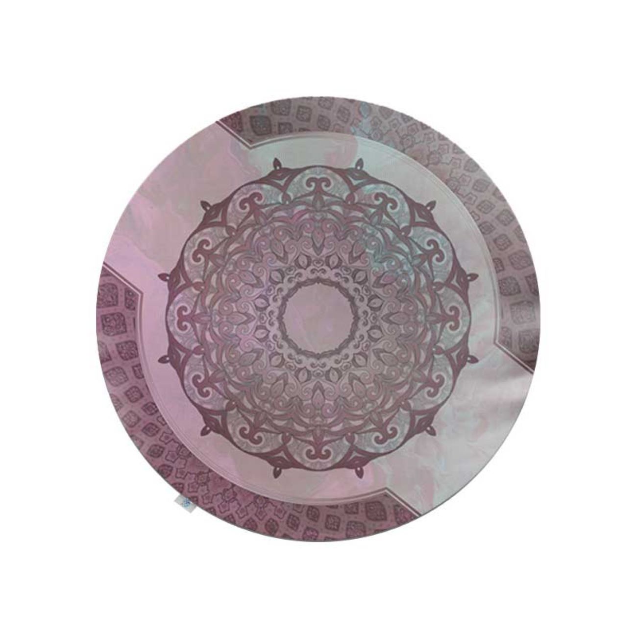 Nappe en Velours avec Design Mandala Persan Ronde pour Votre Table