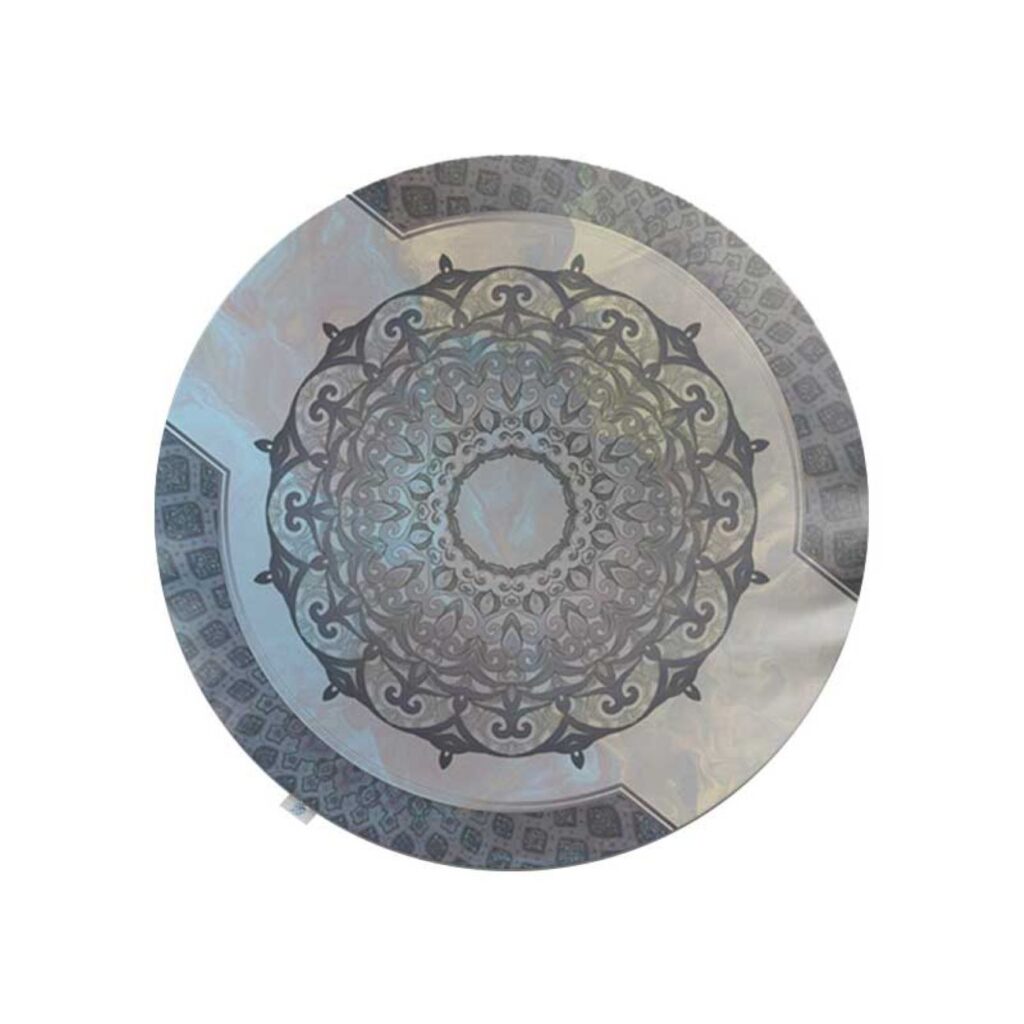 Nappe en Velours avec Design Mandala Persan Ronde pour Votre Table