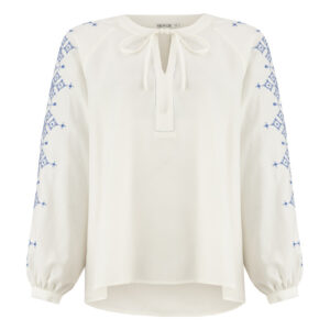 Blouse à manches longues pour femmes avec design géométrique