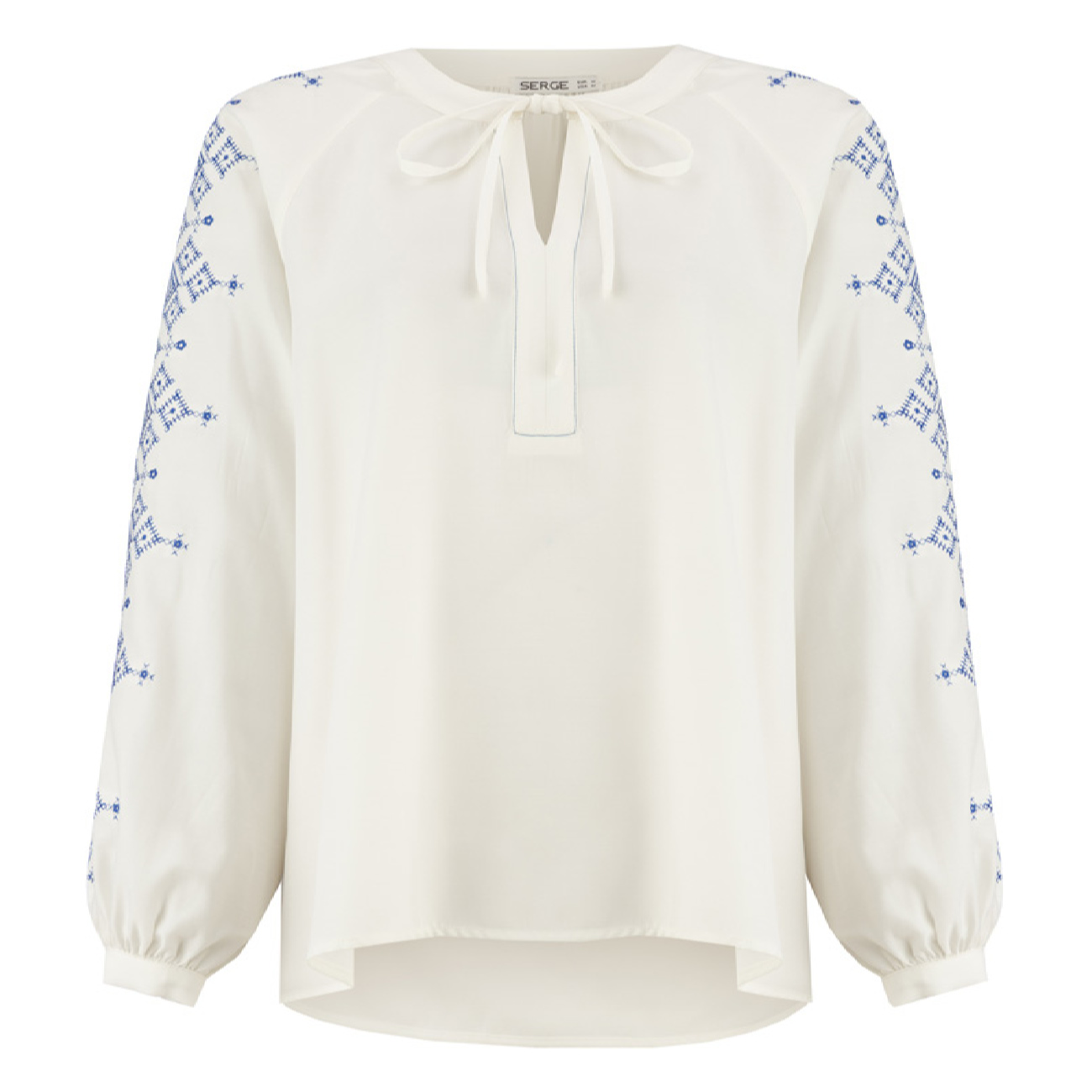Blouse à manches longues pour femmes avec design géométrique