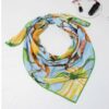 Écharpe en coton pour femme - Motif floral bleu