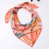 Écharpe en coton pour femme - Motif floral bleu