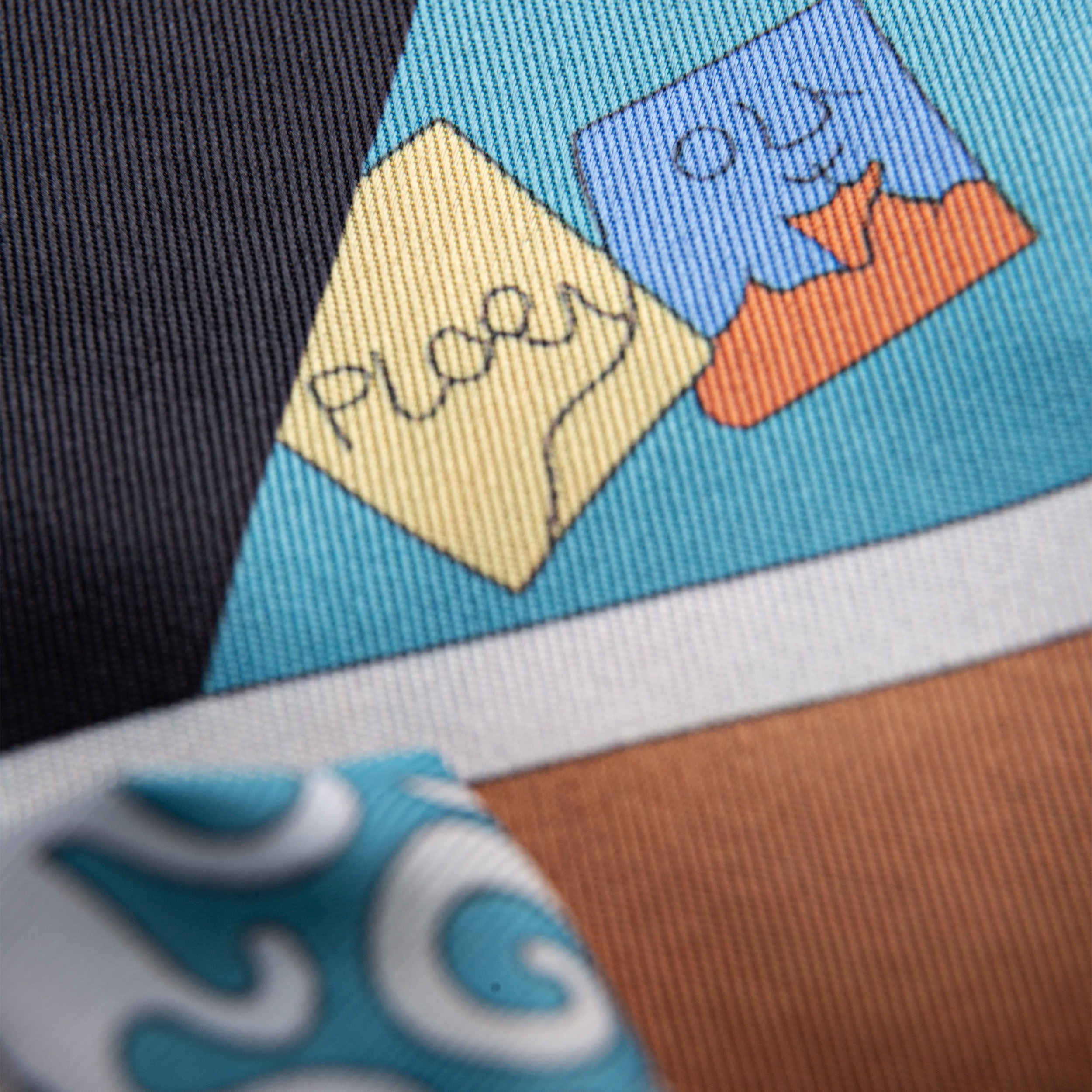 Écharpe en coton et soie pour femme – Motif Fantasy