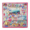 Écharpe en coton et soie pour femme - Motif Fantasy