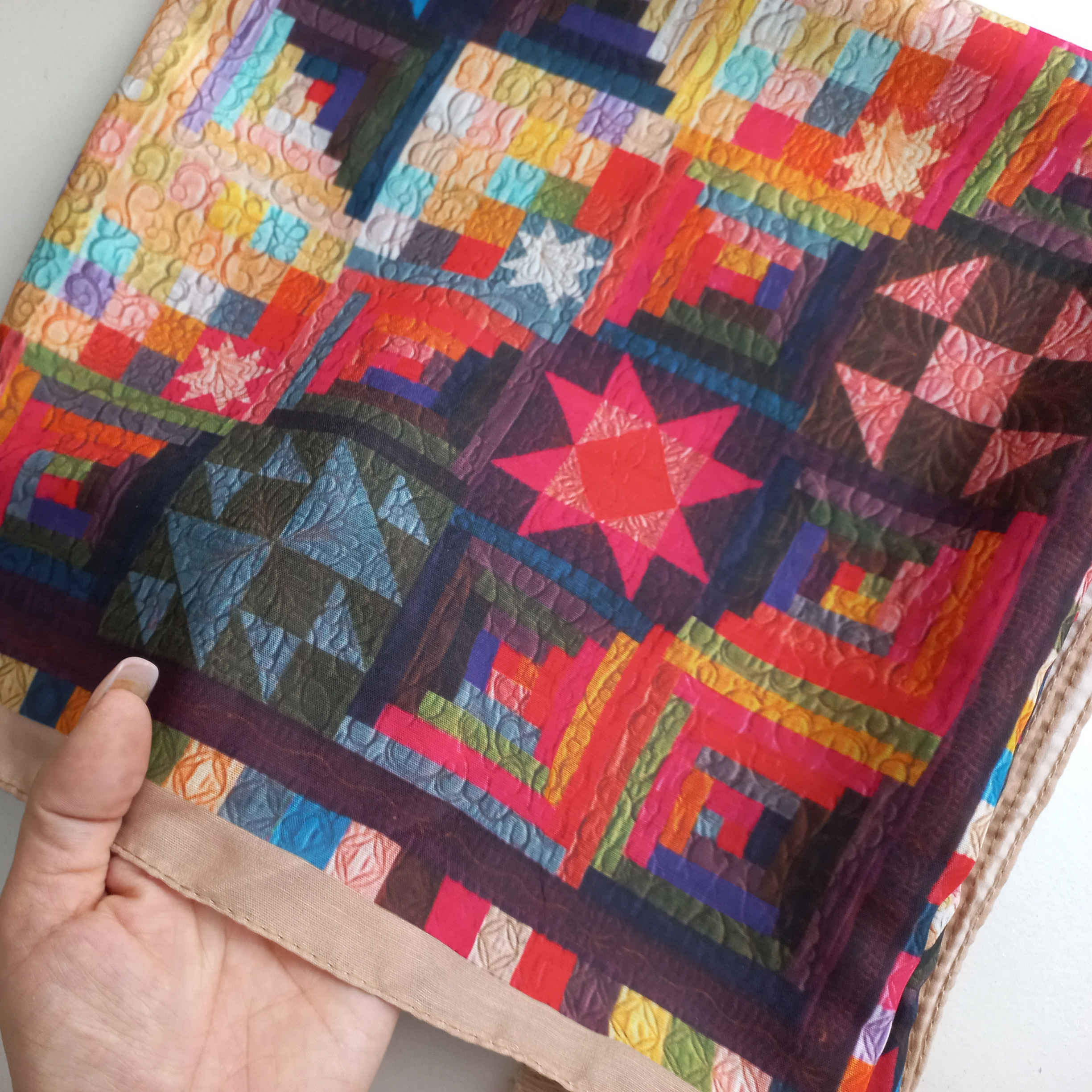 Écharpe en coton pour femme – Motif traditionnel