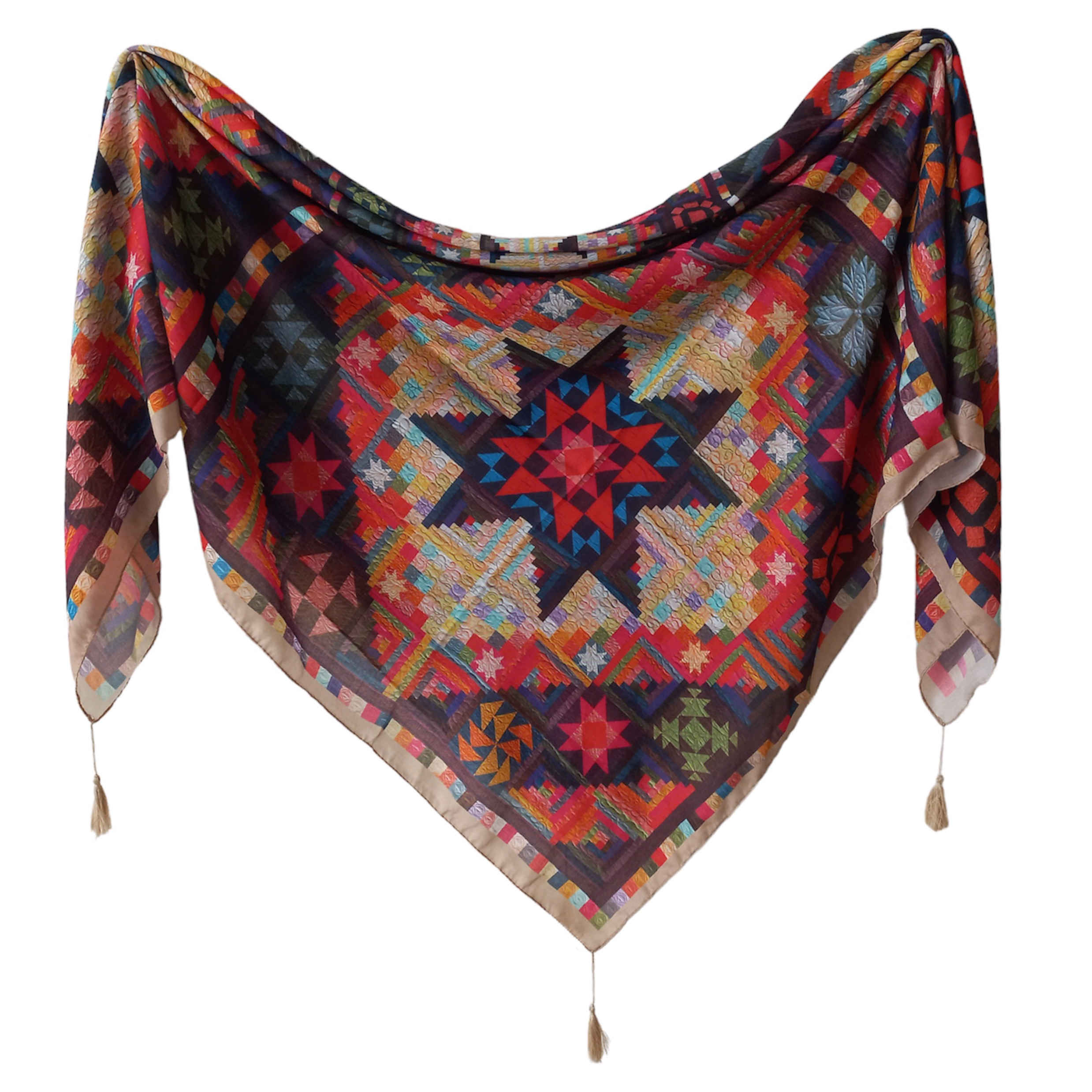 Écharpe en coton pour femme - Motif traditionnel