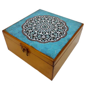 Boîte à Bonbons en Bois Faite à la Main avec Motif Mandala