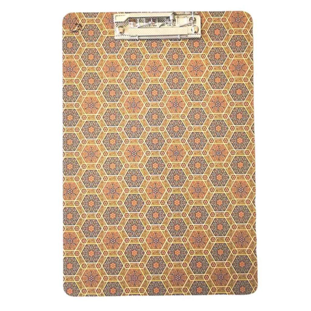 Porte-bloc en bois inspiré du design Khatam Kari