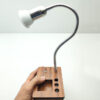 Lampe de bureau en bois pour lecture – avec organiseur à crayons – modèle KM80