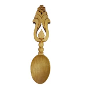 Cuillère de service à noix en bois faite à la main
