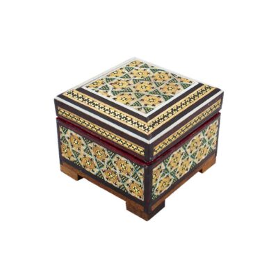 Boîte à Bijoux Persane en Bois – Fait Main en Khatamkari