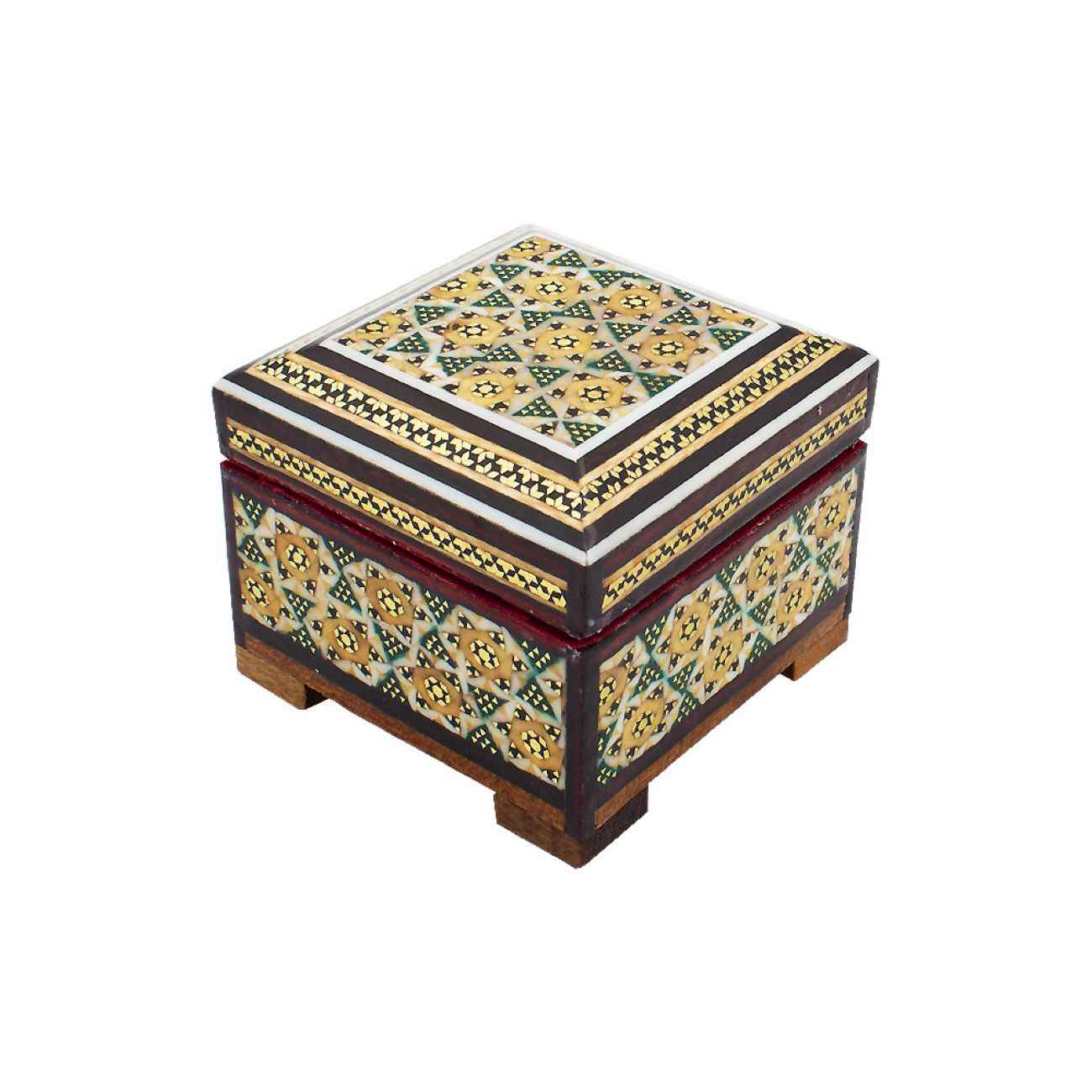 Boîte à Bijoux Persane en Bois – Fait Main en Khatamkari