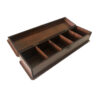 Boîte organisatrice en bois pour sachets de thé Design Marron classique