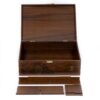Boîte organisatrice en bois pour sachets de thé avec design en feuilles