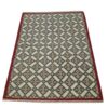 Tapis en laine Kilim persan tissé à la main avec motifs géométriques marron