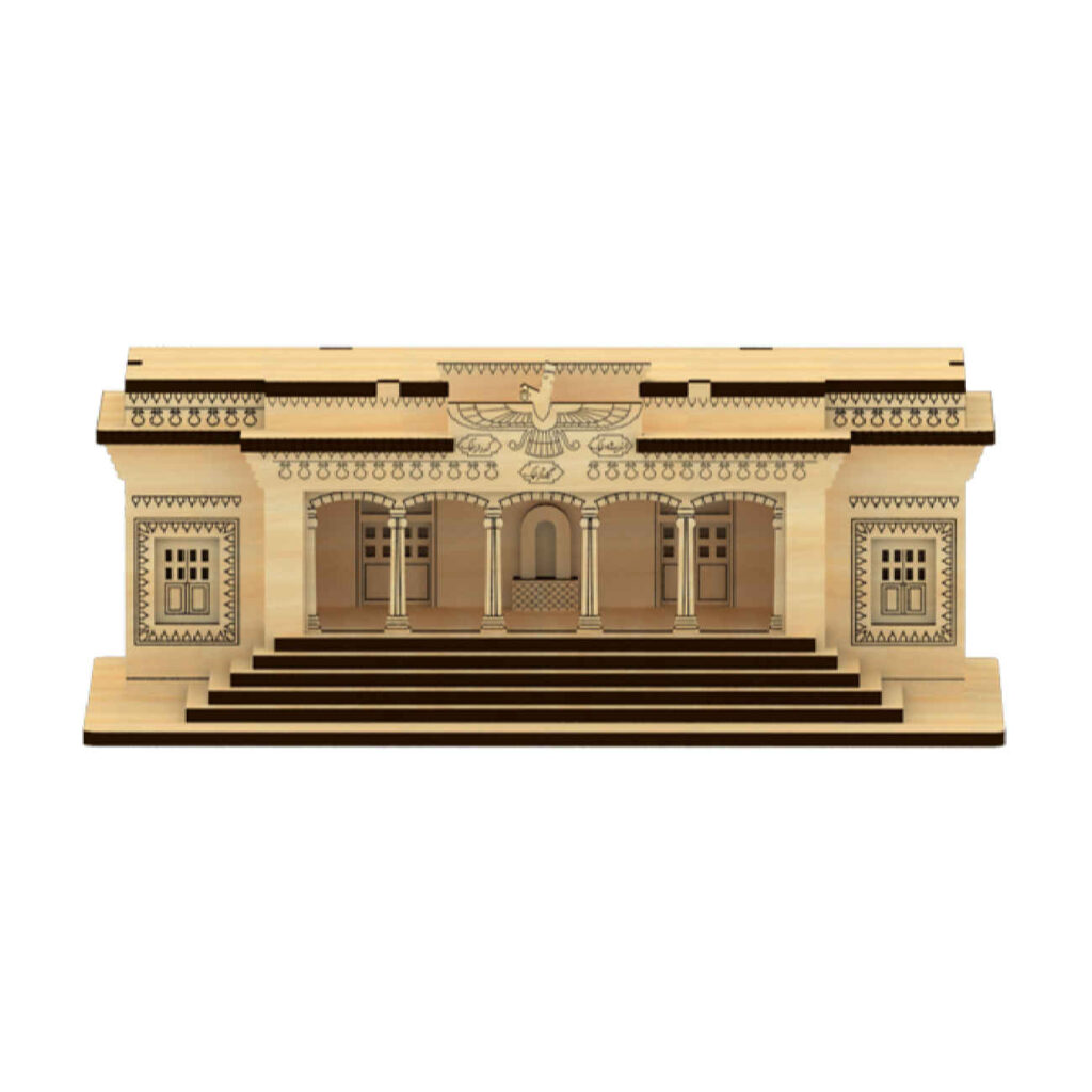 Puzzle en Bois 3D – Modèle du Temple du Feu Perse