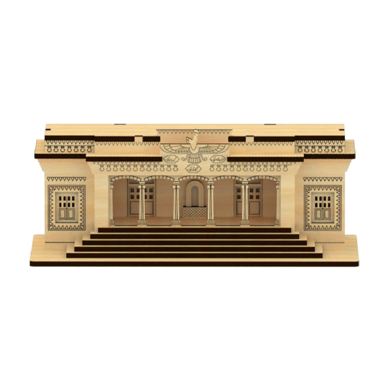 Puzzle en Bois 3D – Modèle du Temple du Feu Perse