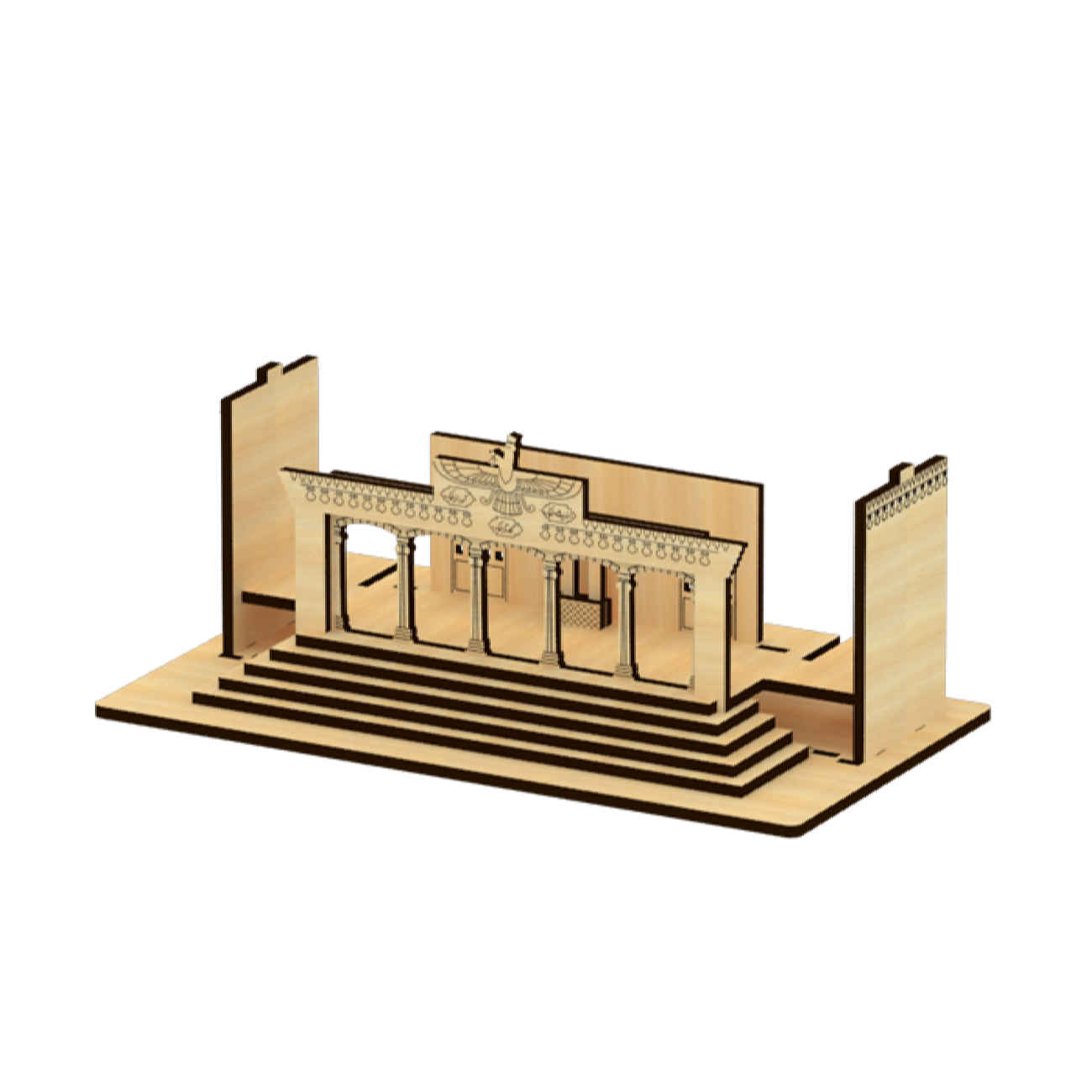 Puzzle en Bois 3D – Modèle du Temple du Feu Perse
