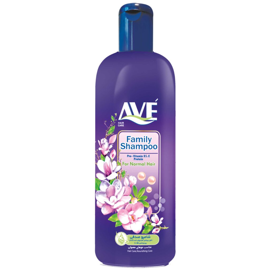 AVE Shampooing Familial pour Cheveux Normaux - Enrichi en Vitamine B5, Apporte Brillance & Douceur (Pack de 2)