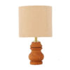 Lampe de table en bois d'accent avec abat-jour en tissu - Farbod