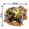 Autocollant mural 3D pour bébé – Design ville de dessins animés
