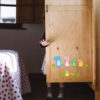 Autocollant mural en bois pour bébé – Design dinosaure