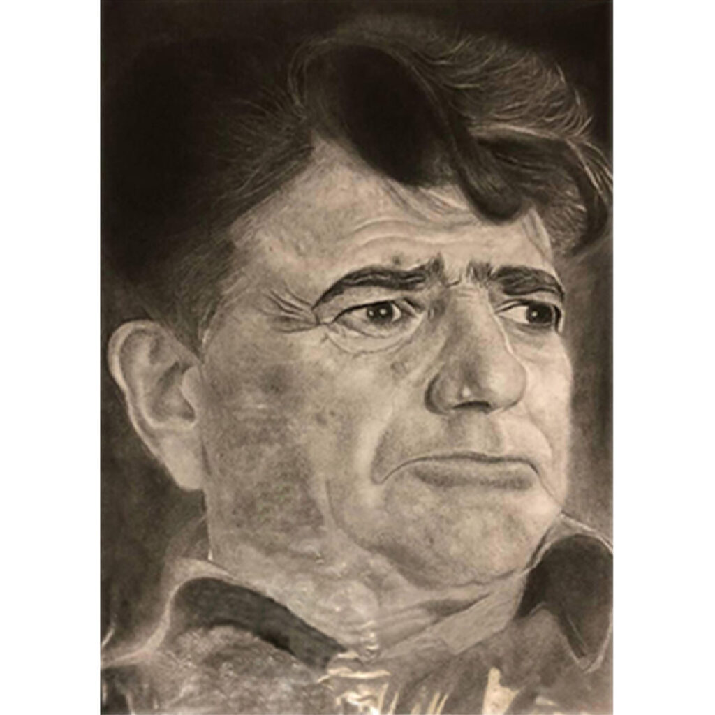 Dessin original au stylo noir – Mohammad Reza Shajarian