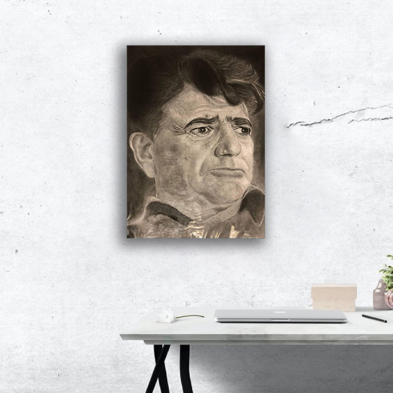 Dessin original au stylo noir – Mohammad Reza Shajarian