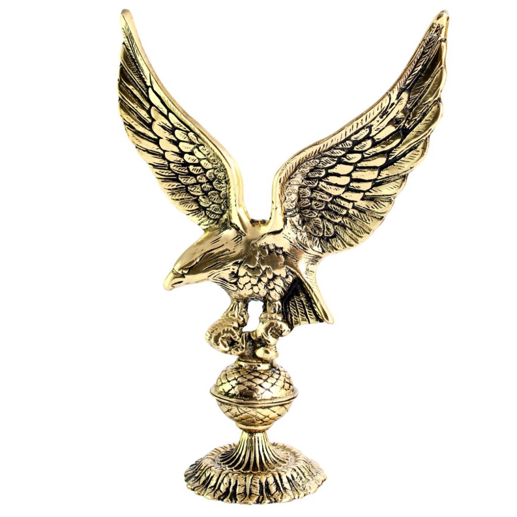 Figurine décorative d'aigle en laiton pour décoration intérieure et bureau - Art patriote d'oiseau