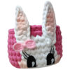 Panier de rangement en crochet avec design Rabbit