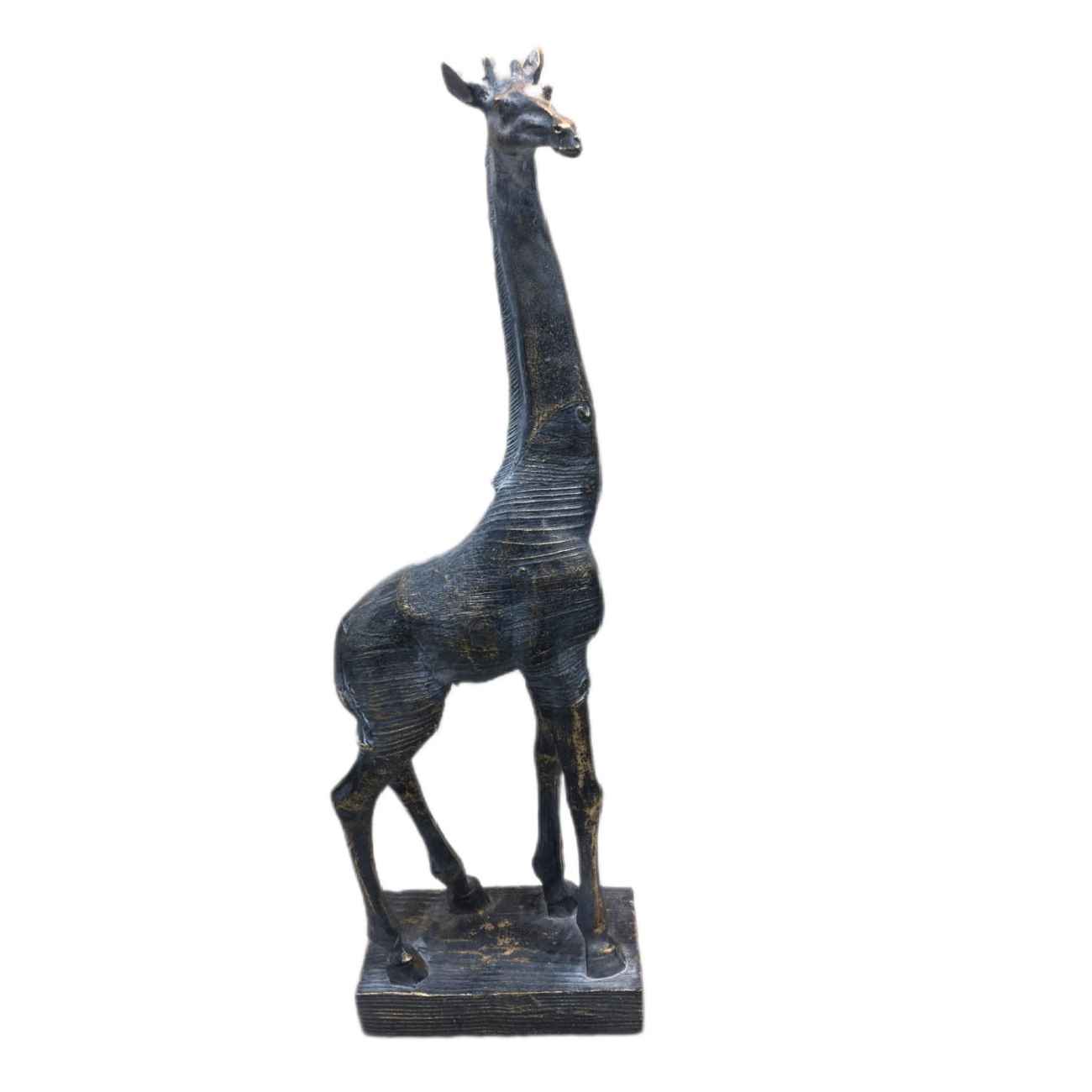 Figurine décorative de girafe grande sculpture – Art gracieux de faune