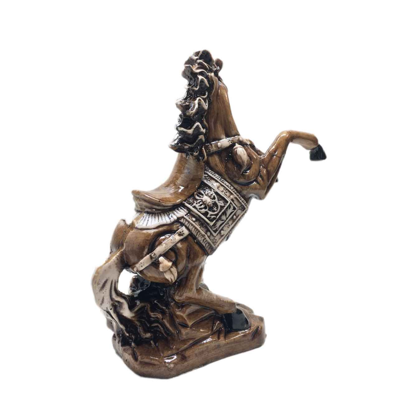 Figurine décorative de cheval en céramique – Décoration artistique équine