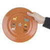 Assiette décorative en céramique avec motif persan Gabbeh orange
