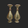 Vase décoratif en cuivre persan fait main avec marqueterie Khatamkari Art - Set de 2