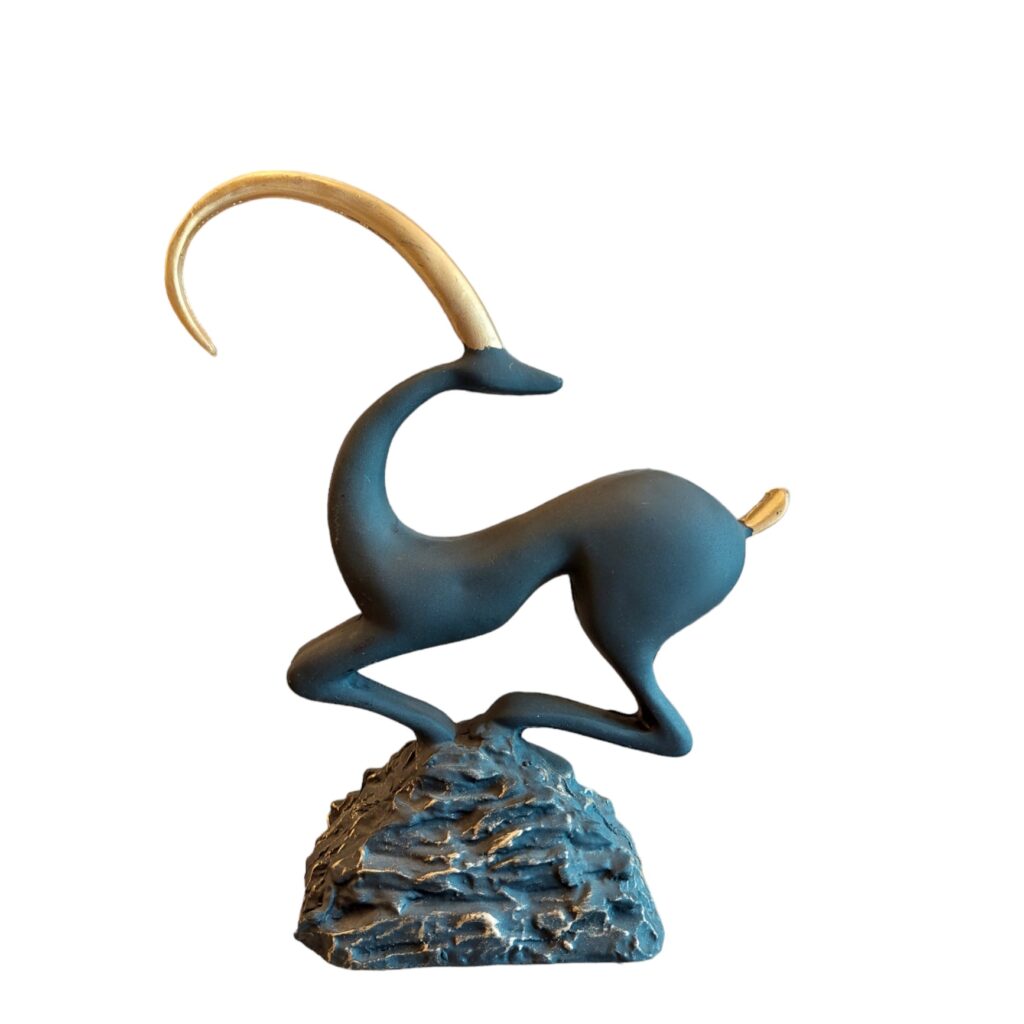 Figurine décorative de chèvre de montagne - Sculpture de faune alpine