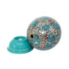 Œuf d'autruche décoratif persan peint à la main – Turquoise