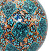 Œuf d'autruche décoratif persan peint à la main – Turquoise