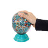 Œuf d'autruche décoratif persan peint à la main – Turquoise