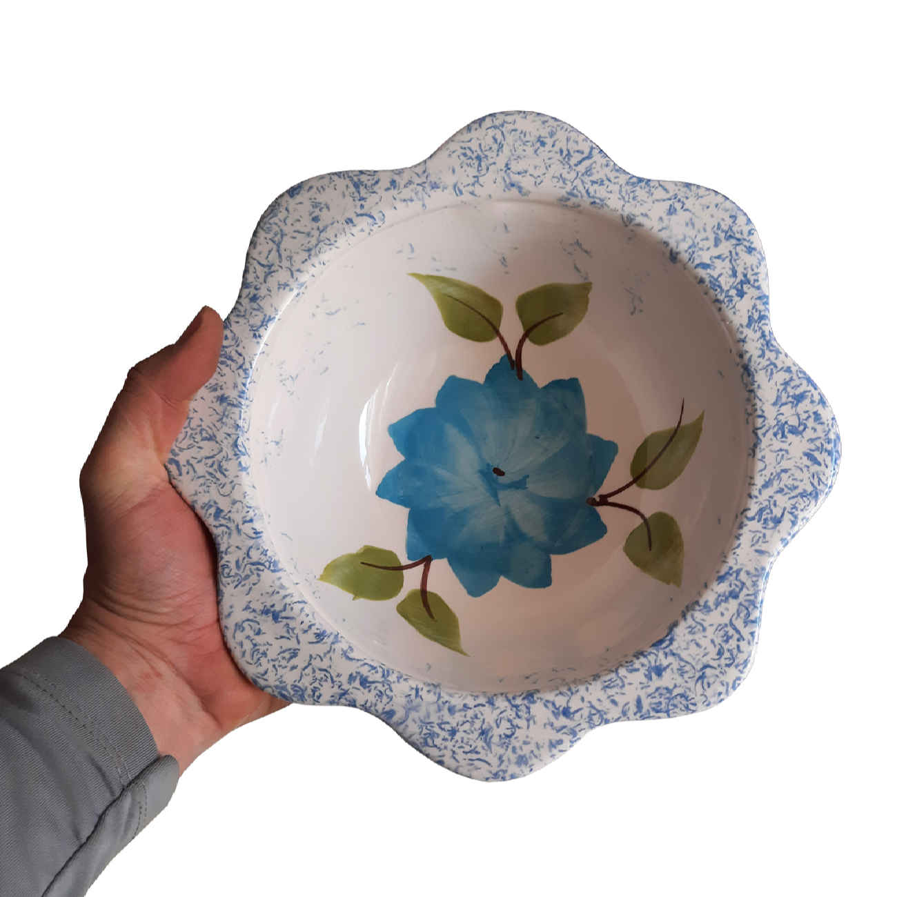 Bol décoratif en céramique artistique avec motif bassin aux poissons persans